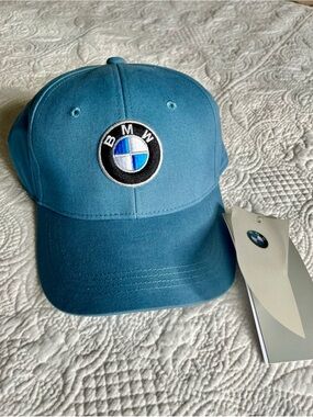 BMW Embroidered Hat - Teal Blue Logo Cap - BMW - New With Tags - Rare
